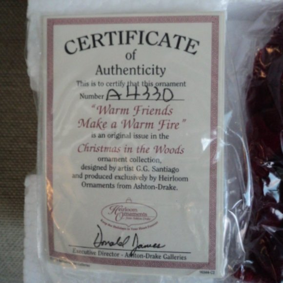 Ashton Drake Christmas ornaments set of 3~ with box & certificate - Picture 4 of 8